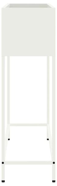 Magas Kerti Cserép Fehér 100 x 26 x 82 cm Acél