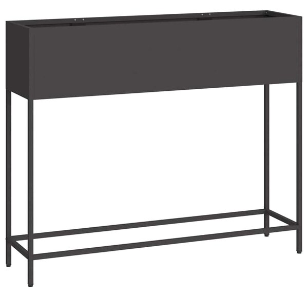 Magas Kerti Cserép Fekete 100 x 26 x 82 cm Acél