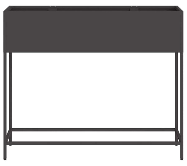 Magas Kerti Cserép Fekete 100 x 26 x 82 cm Acél