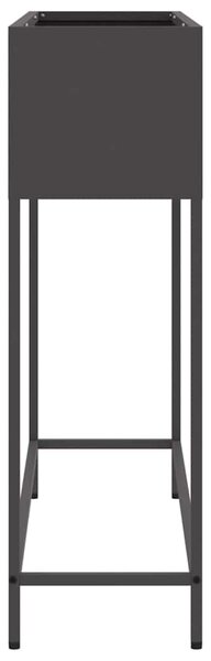 Magas Kerti Cserép Fekete 100 x 26 x 82 cm Acél