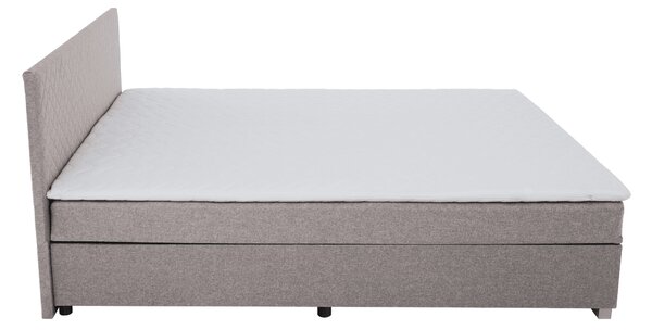 KONDELA Boxspring ágy, szürkésbarna Taupe, 140x200, ADARA