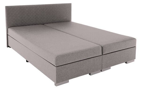 KONDELA Boxspring ágy, szürkésbarna Taupe, 140x200, ADARA