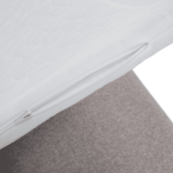 KONDELA Boxspring ágy, szürkésbarna Taupe, 140x200, ADARA