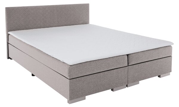KONDELA Boxspring ágy, szürkésbarna Taupe, 140x200, ADARA