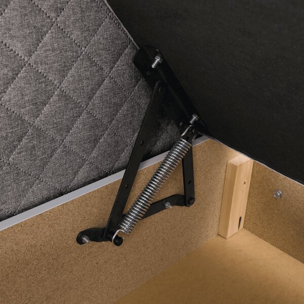 KONDELA Boxspring ágy, szürkésbarna Taupe, 140x200, ADARA