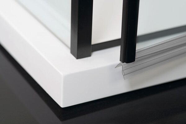 Polysan Polysan, Zoom Line fekete téglalap alakú zuhanyparaván 800x900mm L / R változat, ZL1280BZL3290B