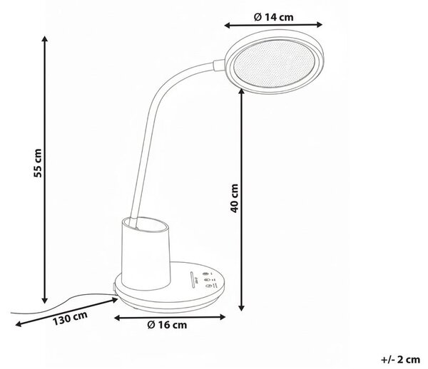 LED asztali lámpa VELA Dimmer funkcióval Kék