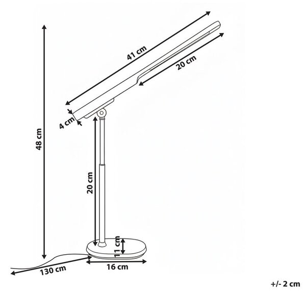 LED asztali lámpa TUCANA Dimmer funkcióval Fekete