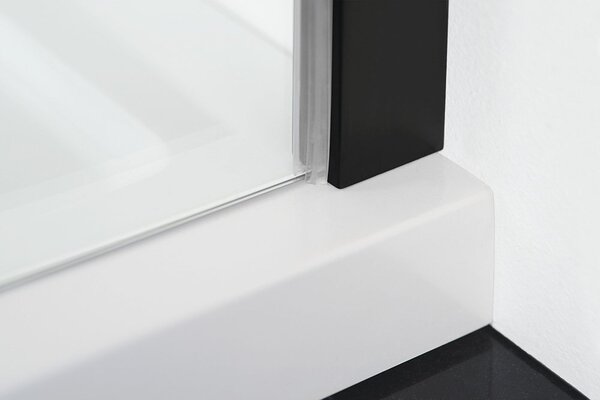 Polysan Polysan, Zoom Line fekete téglalap alakú zuhanyparaván 800x900mm L / R változat, ZL1280BZL3290B