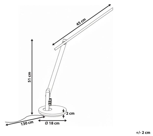 LED asztali lámpa CETUS Dimmer funkcióval Ezüst