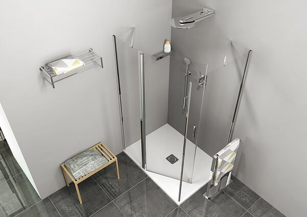 Polysan Polysan, Zoom Line téglalap alakú zuhanyparaván 1000x800mm L / R változat, ZL1310ZL3280