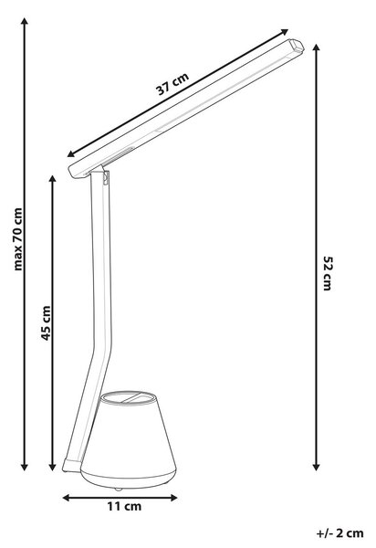 LED asztali lámpa DENEB Dimmer funkcióval Világoskék