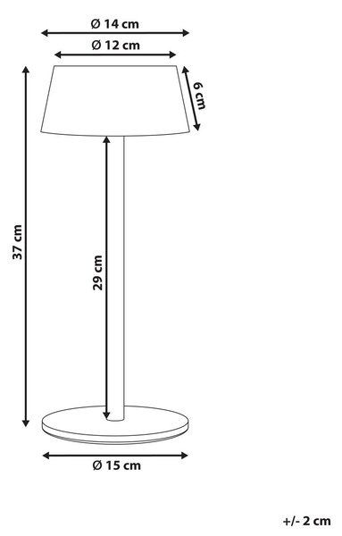 Vezeték nélküli LED asztali lámpa GUDER Dimmer funkcióval Fém Kék