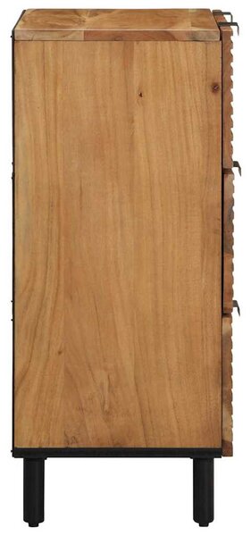 Tálalószekrény készlet 2 db 120 x 33 x 75 cm Tömör Akácfa