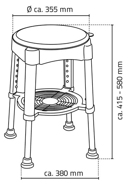 Ridder Ridder, Forgószék, állítható magasságú, fehér/kék, A0050401