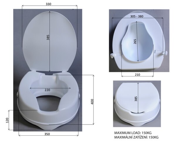 Ridder Ridder, wc ülőke 10cm-re megnövelve, fehér, A0071001