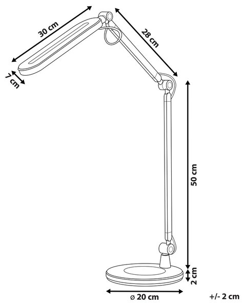LED asztali lámpa GRUS Dimmer funkcióval Fém Ezüst