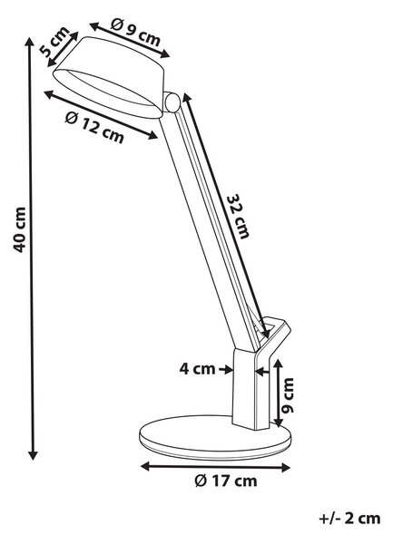 LED asztali lámpa CHAMAELEON Dimmer funkcióval Fém Réz