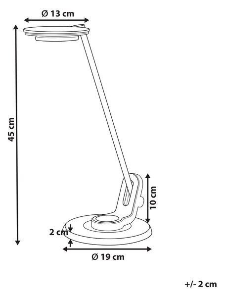 LED asztali lámpa CORVUS Dimmer funkcióval Fém Fehér/ezüst