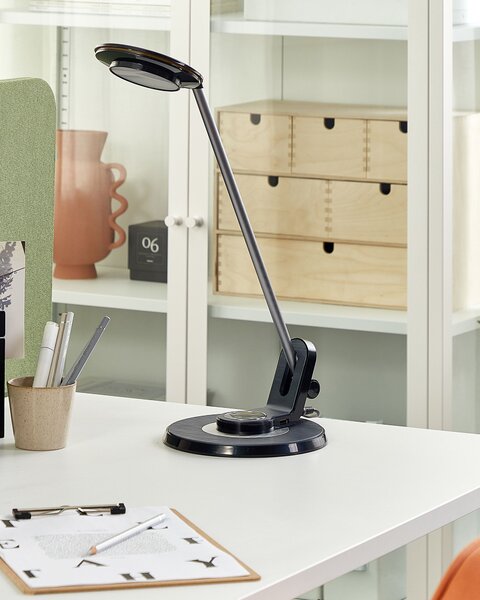 LED asztali lámpa CORVUS Dimmer funkcióval Fém Fekete