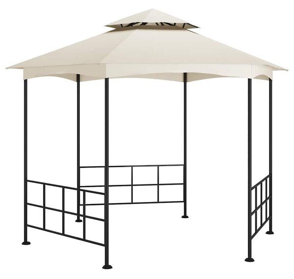 Krémszínű pavilon oldalfalakkal 3,1 x 2,7 m