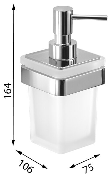 Gedy Sapho, SAMOA szappanadagoló, fekete matt/tejszerű üveg