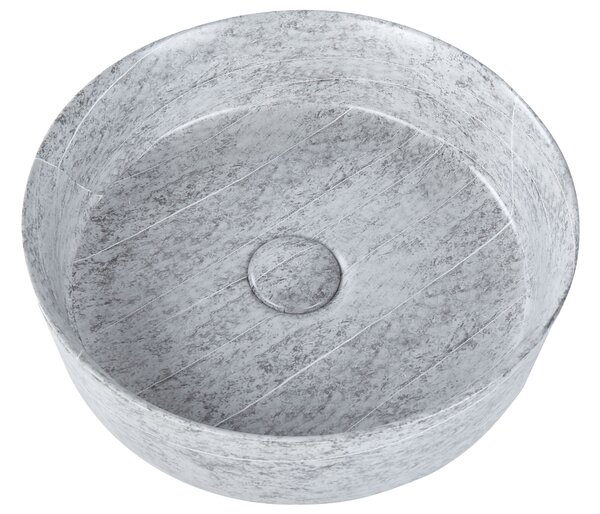 Pultra helyezhető mosdókagyló GUDAR Szürke betonhatás ⌀ 37 cm Kerámia