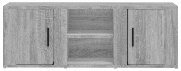 Szürke sonoma színű szerelt fa TV-szekrény 100x31,5x35 cm
