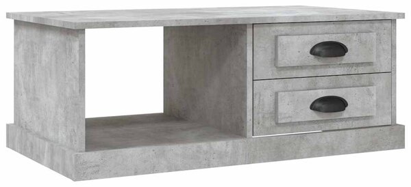 Betonszürke szerelt fa dohányzóasztal 90 x 50 x 35 cm