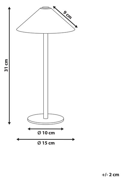 Vezeték nélküli LED asztali lámpa FRANCOLI Dimmer funkcióval Fém Barna