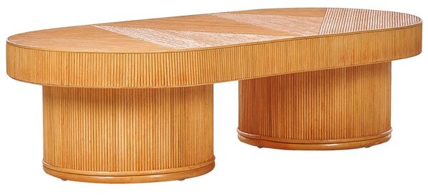 Kerti dohányzóasztal AIROLE 150 cm 70 cm Rattan Barna