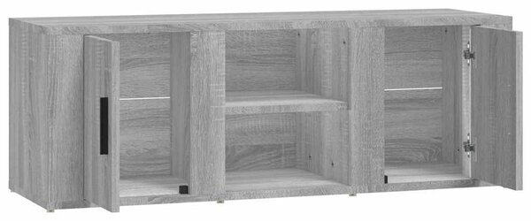 Szürke sonoma színű szerelt fa TV-szekrény 100x31,5x35 cm