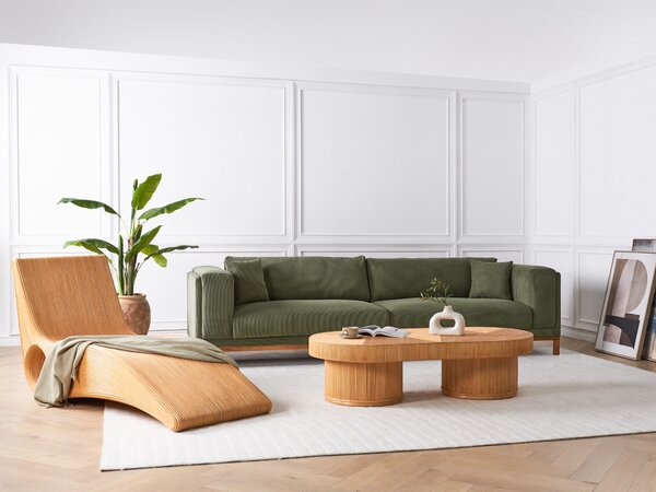 Kerti dohányzóasztal AIROLE 150 cm 70 cm Rattan Barna
