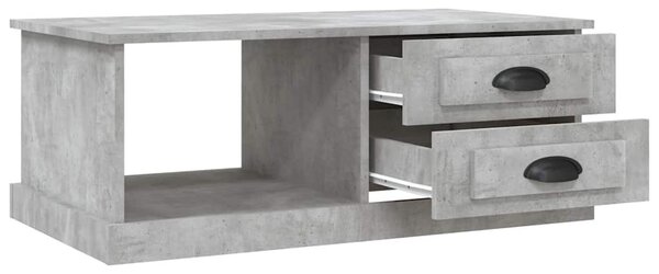Betonszürke szerelt fa dohányzóasztal 90 x 50 x 35 cm