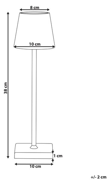 Vezeték nélküli LED asztali lámpa BACEIRO Dimmer funkcióval Fém Zöld