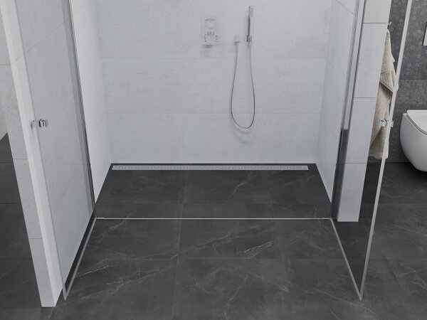 Mexen Pretoria Duo, 2-szárnyú zuhanyajtó nyílásig 140 cm, 6mm átlátszó üveg, króm profil, 852-140-000-02-00