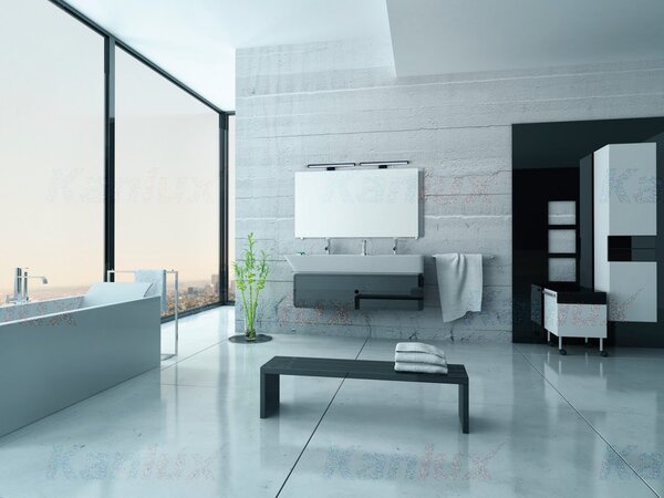 KANLUX Sapho, ASTEN LED fali lámpa 12W, 600x42x110mm, fekete matt, 26684