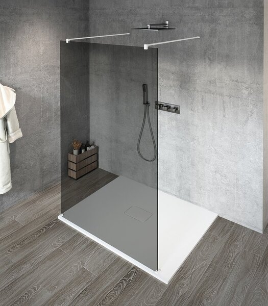 Gelco Sapho, VARIO WHITE egyrészes zuhanyparaván a térbe, matt üveg, 700 mm, GX1470GX2215