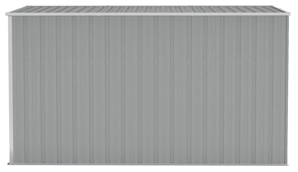 Szürke acél falhoz erősíthető kerti fészer 118 x 288 x 178 cm