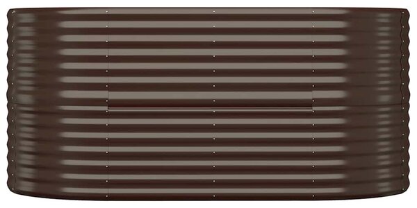 Barna horganyzott acél kerti magaságyás 152x80x68 cm