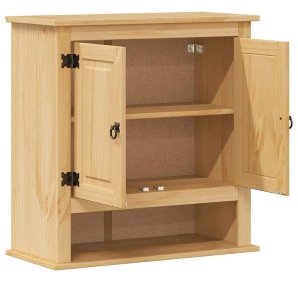 VidaXL Corona Fali Fürdőszobaszekrény - Tömör Fenyőfa - 70x33x71,5 cm