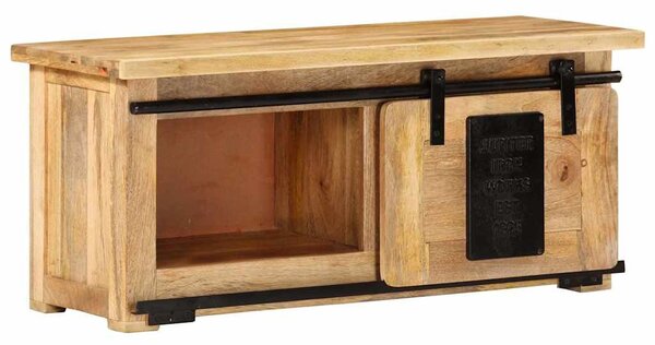 Tömör mangófa TV-szekrény 90 x 35 x 40 cm