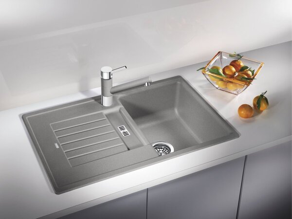 Blanco Zia 45 S, szilgránit mosogató 780x500x190 mm, 1 kamrás, fekete, BLA-526013