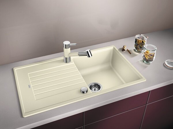Blanco Zia 5 S, szilgránit mosogató 860x500x190 mm, 1 kamrás, fehér, 520515