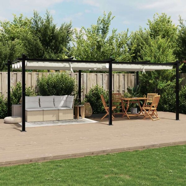 VidaXL Kerti Pavilon - Alumínium - Behúzható Tető - 3x6m