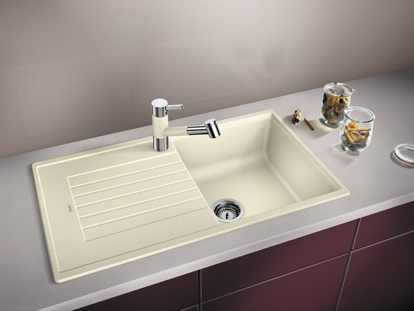 Blanco Zia 5 S, szilgránit mosogató 860x500x190 mm, 1 kamrás, fehér, 520515