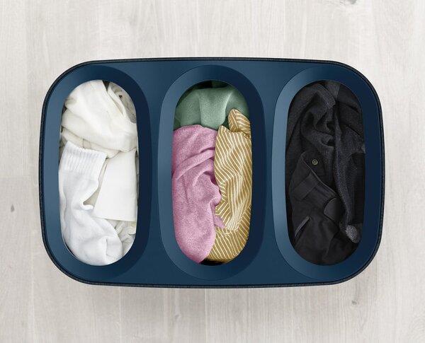Antracitszürke textil szennyeskosár 3x30 l Tota Trio – Joseph Joseph