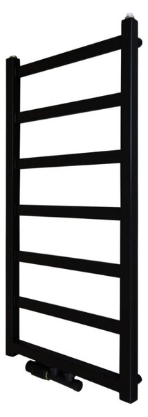 Regnis DEX, fűtőelem 430x730mm központi csatlakozással 50mm, 396W, fekete matt, DEX70/40/D5/FEKETE