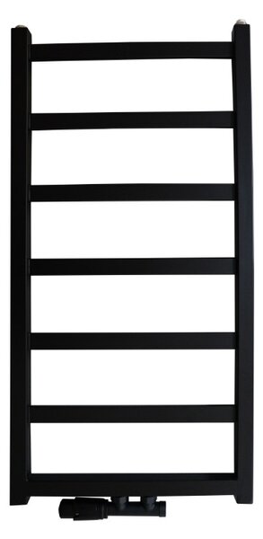 Regnis DEX, fűtőelem 430x730mm központi csatlakozással 50mm, 396W, fekete matt, DEX70/40/D5/FEKETE
