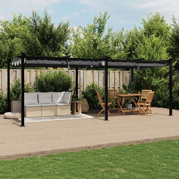 VidaXL Kerti Pavilon - Alumínium - Behúzható Tető - 3x6m